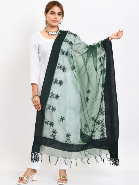MOEZA Embroidered Organza Dupatta with Thread Work