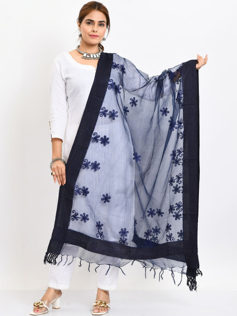 MOEZA Embroidered Organza Dupatta with Thread Work
