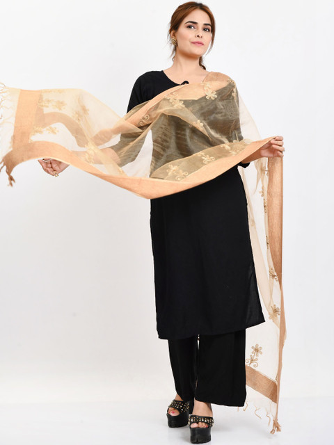 MOEZA Embroidered Organza Dupatta with Thread Work - Image 2