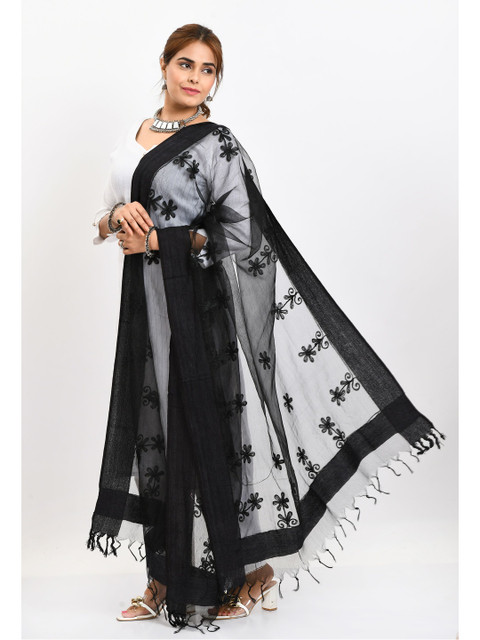 MOEZA Embroidered Organza Dupatta with Thread Work - Image 3