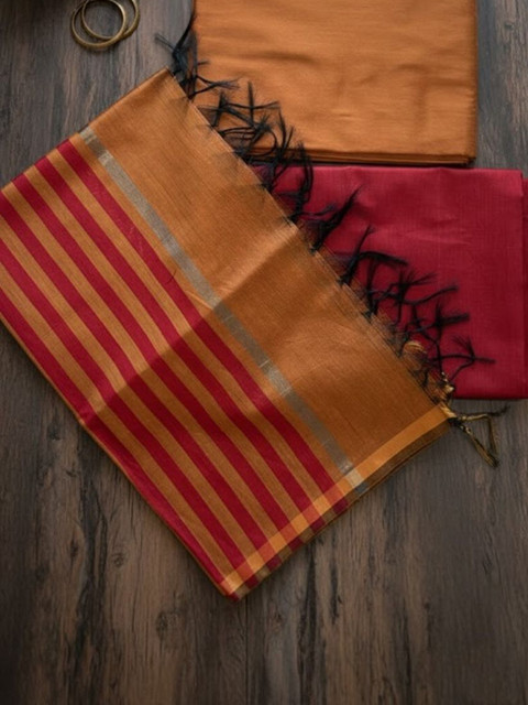 Sangria Zari Unstitched Dress Material - Image 4