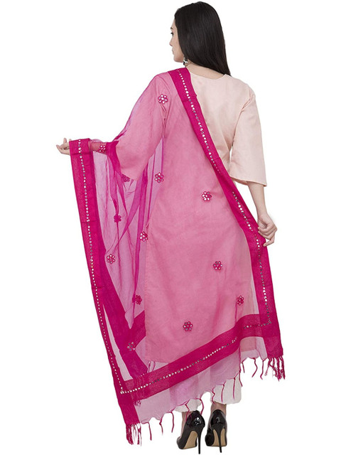 MOEZA Embroidered Organza Dupatta with Mirror Work - Image 2