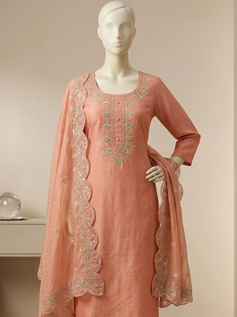 Varanga Embroidered Unstitched Dress Material