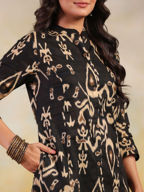 Sangria Cotton Printed Tunic with Palazzos - Image 5