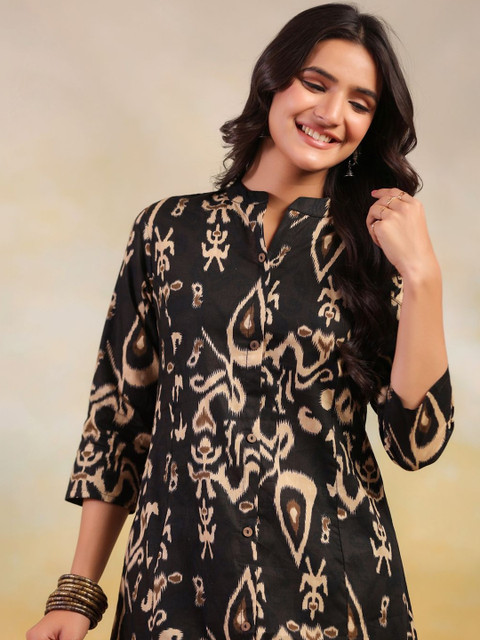 Sangria Cotton Printed Tunic with Palazzos - Image 4