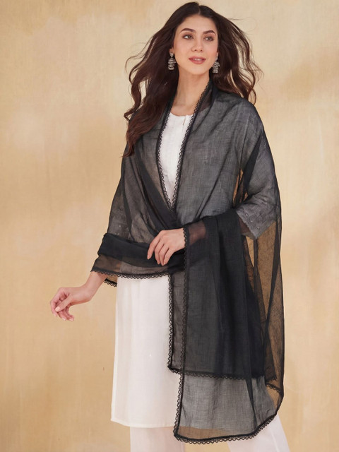 Clora Creation Women Solid Chiffon Dupatta - Image 2