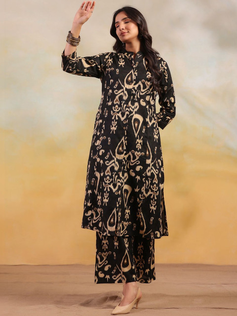 Sangria Cotton Printed Tunic with Palazzos - Image 3