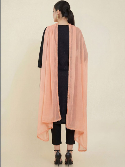 Clora Creation Women Solid Chiffon Dupatta - Image 4