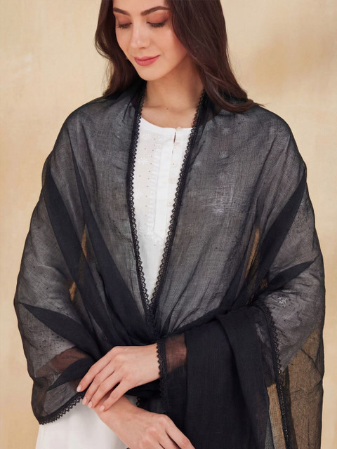 Clora Creation Women Solid Chiffon Dupatta - Image 4