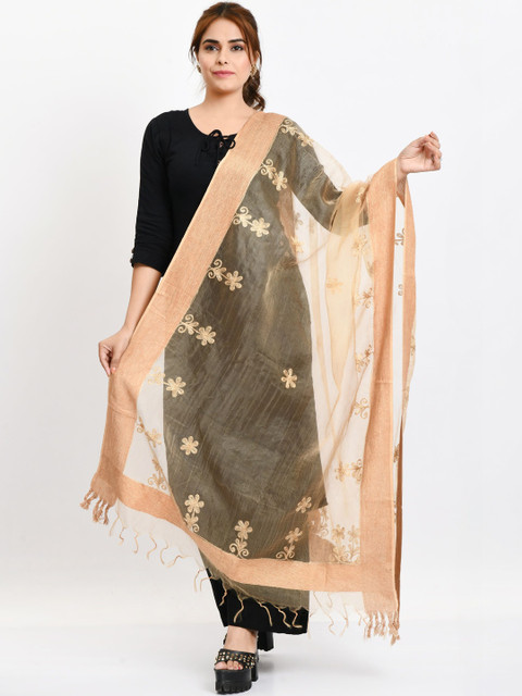 MOEZA Embroidered Organza Dupatta with Thread Work