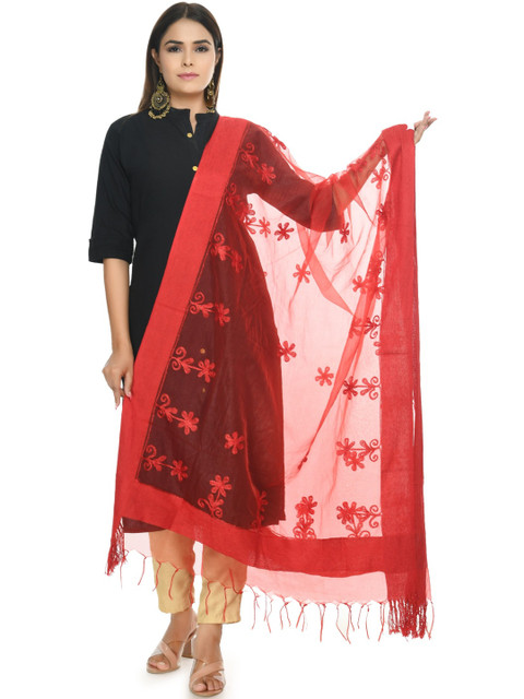 MOEZA Embroidered Organza Dupatta with Thread Work