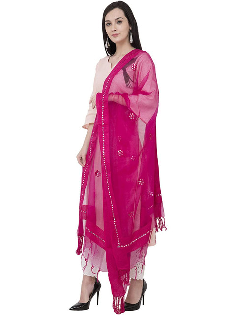 MOEZA Embroidered Organza Dupatta with Mirror Work - Image 3
