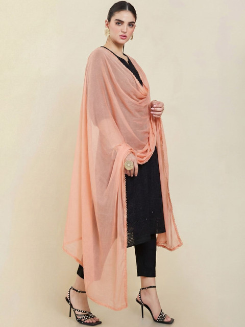 Clora Creation Women Solid Chiffon Dupatta - Image 2
