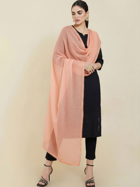 Clora Creation Women Solid Chiffon Dupatta