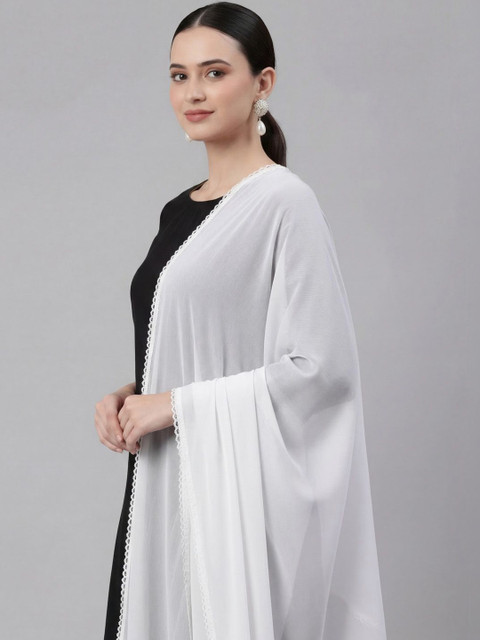 Clora Creation Women Solid Chiffon Dupatta - Image 3