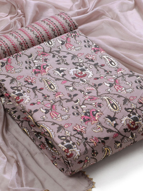 CLEMIRA Printed Pure Cotton Unstitched Dress Material