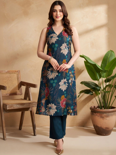 Sangria FUZN Women Floral Printed Floral Kurta