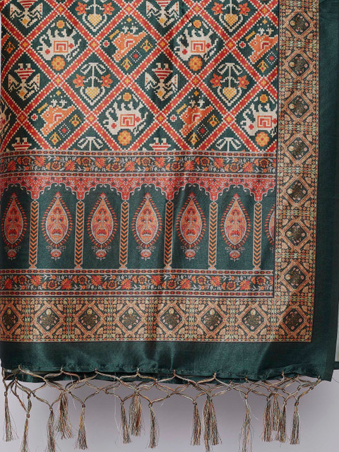 KALINI Ethnic Motifs Printed Art Silk Dupatta - Image 4