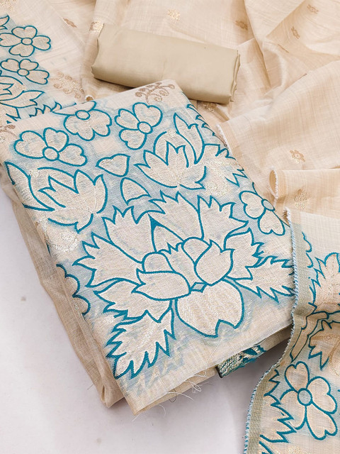 HMP Fashion Embroidered Unstitched Dress Material