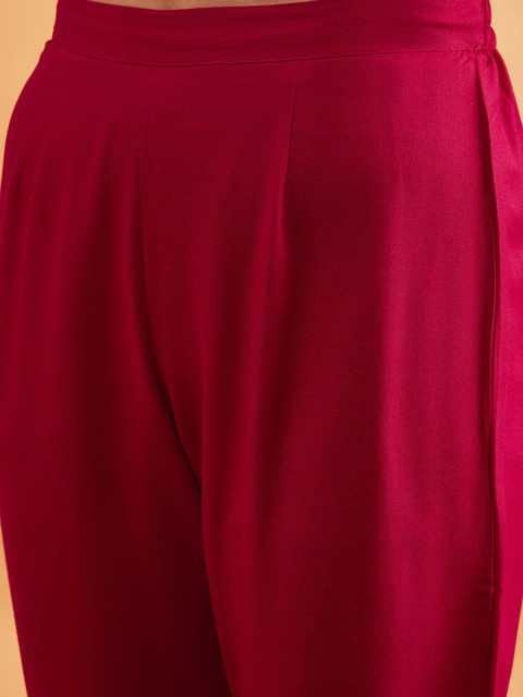 Sangria Embroidered Top with Trousers - Image 5