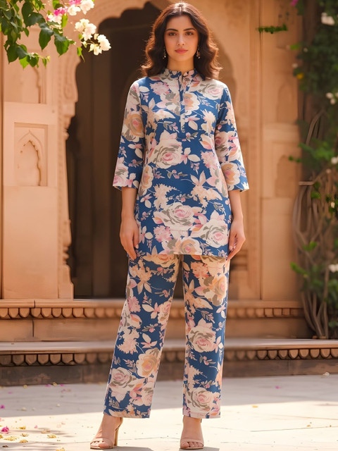 Moda Rapido Floral Printed Tunic with Trousers