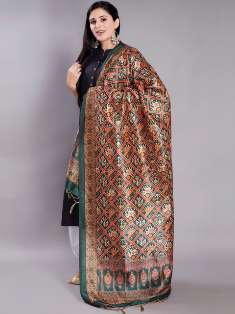KALINI Ethnic Motifs Printed Art Silk Dupatta - Image 2