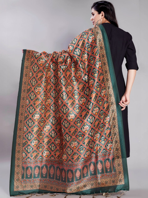KALINI Ethnic Motifs Printed Art Silk Dupatta - Image 3