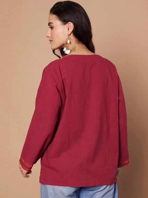 Zamour Women Embroidered Thread Work Kurta - Image 5