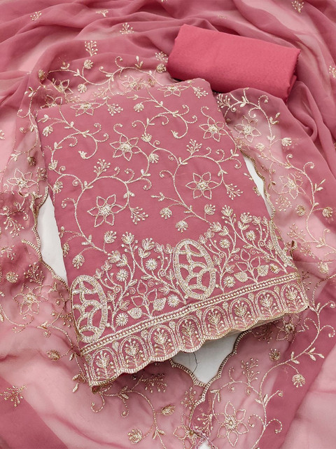 Nayanthara Trends Embroidered Unstitched Dress Material