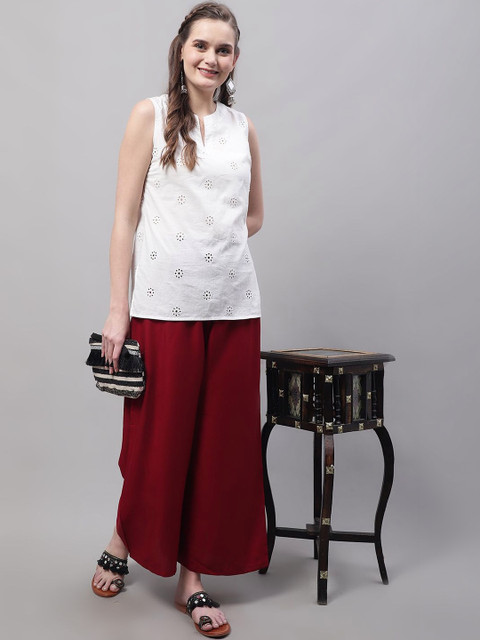 KALINI Women 2 Flared Ethnic Palazzos - Image 6