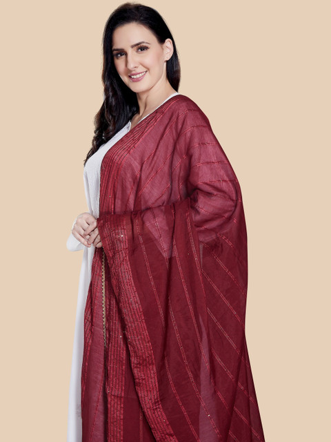 KALINI Woven Design Dupatta with Sequinned - Image 2