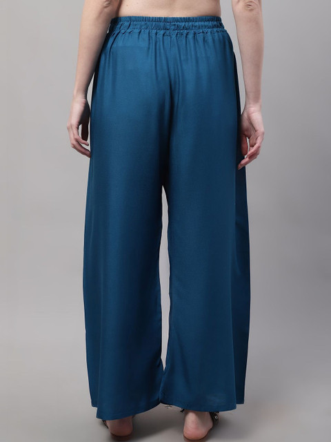 KALINI Women 2 Flared Ethnic Palazzos - Image 2