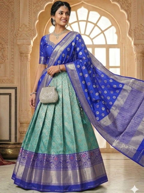 Renvaani Fashion Embellished Unstitched Lehenga & Blouse With Dupatta
