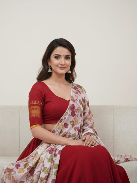 VSOKA Unstitched Lehenga & Blouse With Dupatta - Image 5