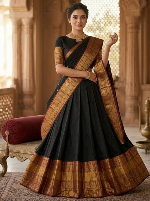 Renvaani Fashion Embellished Unstitched Lehenga & Blouse With Dupatta