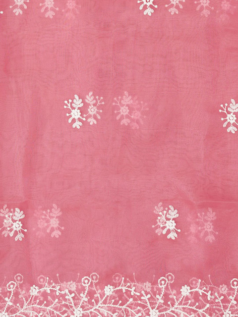 Dhaaga Ghar Embroidered Organza Unstitched Dress Material - Image 4