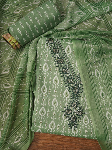 Dhaaga Ghar Printed Pure Cotton Unstitched Dress Material