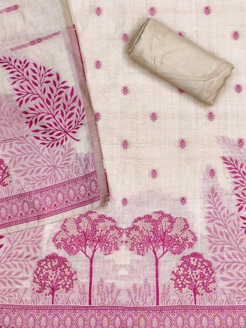 KALINI Embroidered Pure Cotton Unstitched Dress Material