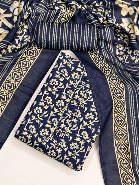 Nayanthara Trends Printed Unstitched Dress Material - Image 2