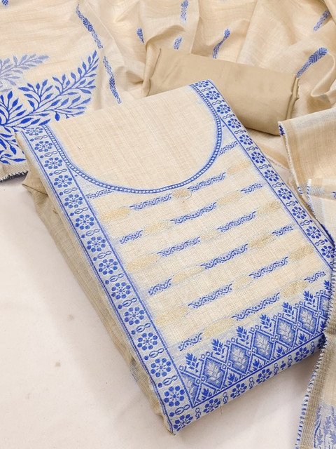 Panzora Printed Pure Cotton Unstitched Dress Material