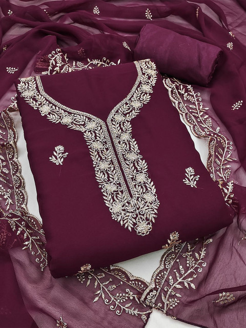 Nayanthara Trends Embroidered Unstitched Dress Material