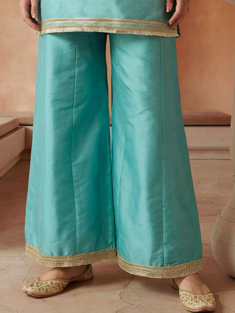 Anouk Women Ethnic Motifs Printed Regular Gotta Patti Kurta with Palazzos & With Dupatta - Image 4