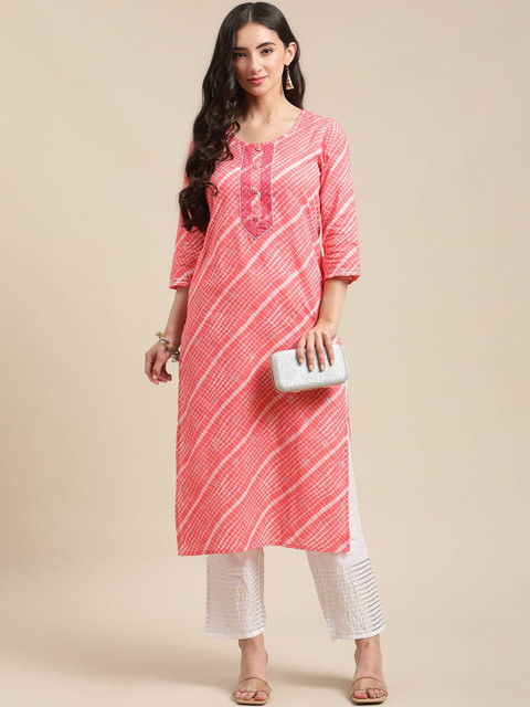 KSUT Women Leheriya Printed Kurta - Image 6