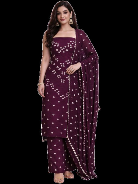 SHREYAM Printed Pure Cotton Semi-Stitched Dress Material - Image 3