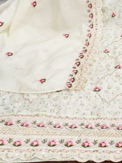 LeeliPeeri Designer Embroidered Unstitched Dress Material - Image 4