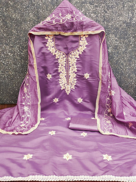 Leeza Store Embroidered Art Silk Unstitched Dress Material - Image 3