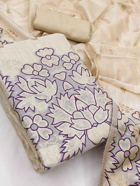 LeeliPeeri Designer Embroidered Unstitched Dress Material