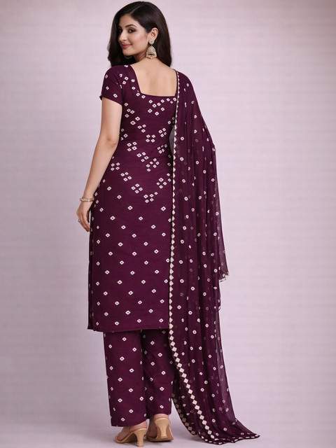 SHREYAM Printed Pure Cotton Semi-Stitched Dress Material - Image 2