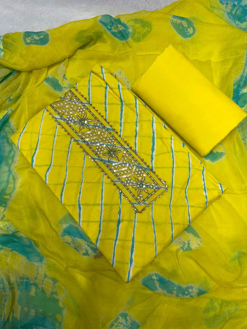 SILKORA Printed Pure Cotton Unstitched Dress Material - Image 2