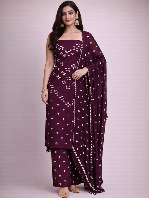 SHREYAM Printed Pure Cotton Semi-Stitched Dress Material